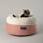 Seattle Sanctuary Deep Round Cat Bed - Coral Pink petslovescruffs 