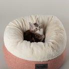 Seattle Sanctuary Deep Round Cat Bed - Coral Pink petslovescruffs 