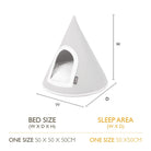 Stockholm Felt Cone Cat Bed - Tan Cat Bed Scruffs® 
