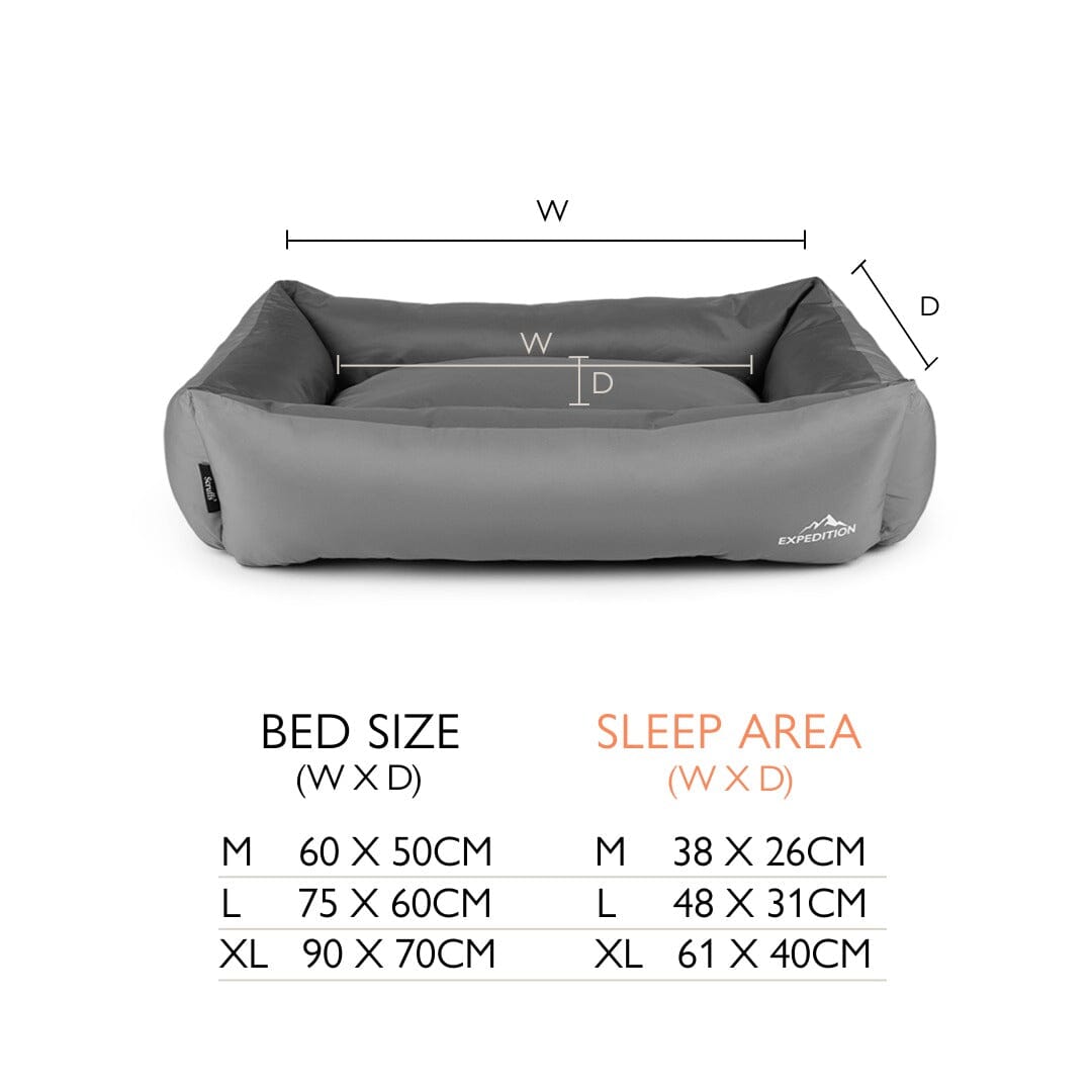 Expedition Water Resistant Box Bed - Khaki Green Scruffs® 