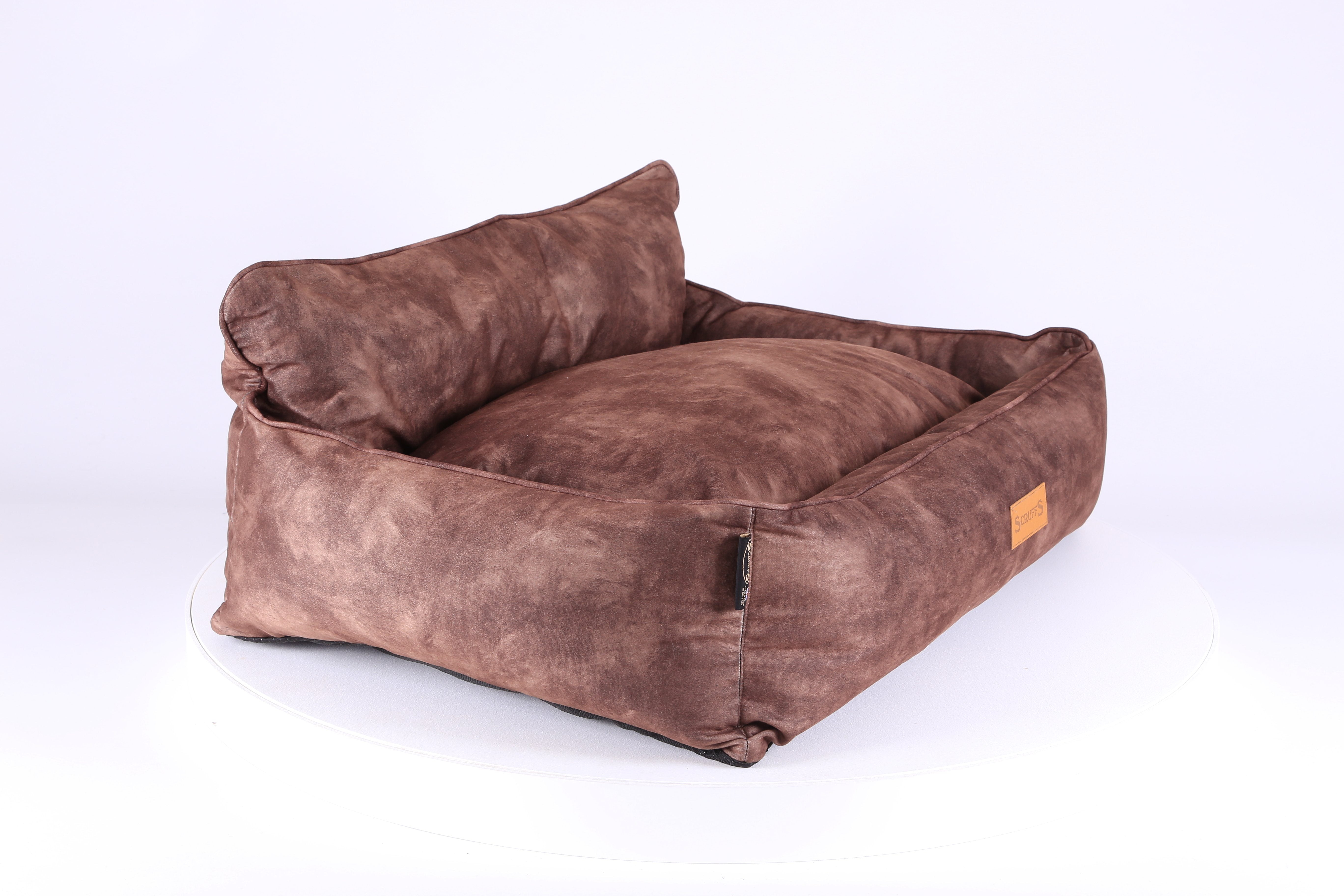 Kensington Box Bed - Chocolate Dog Bed Scruffs® 