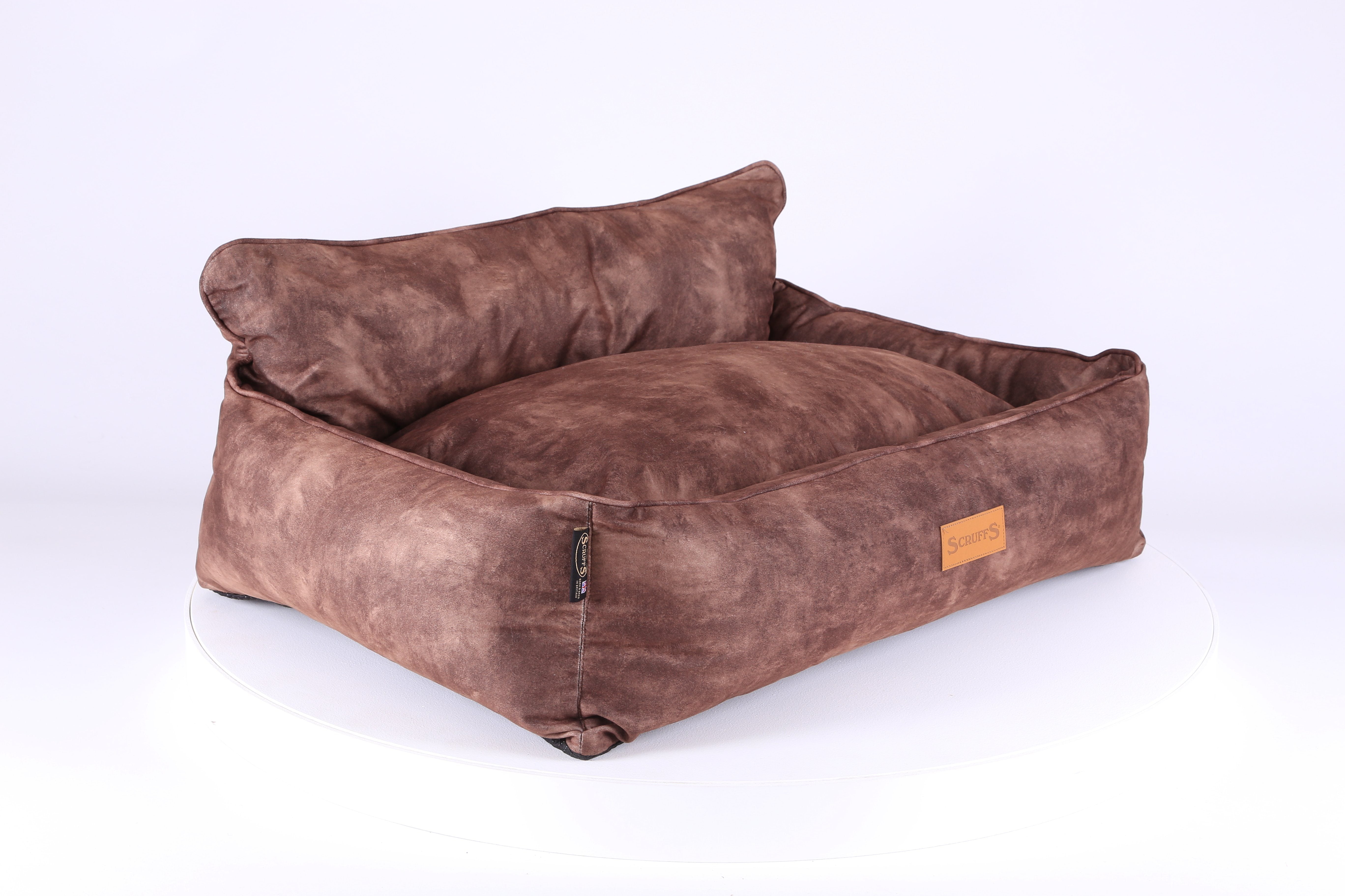 Kensington Box Bed - Chocolate Dog Bed Scruffs® 