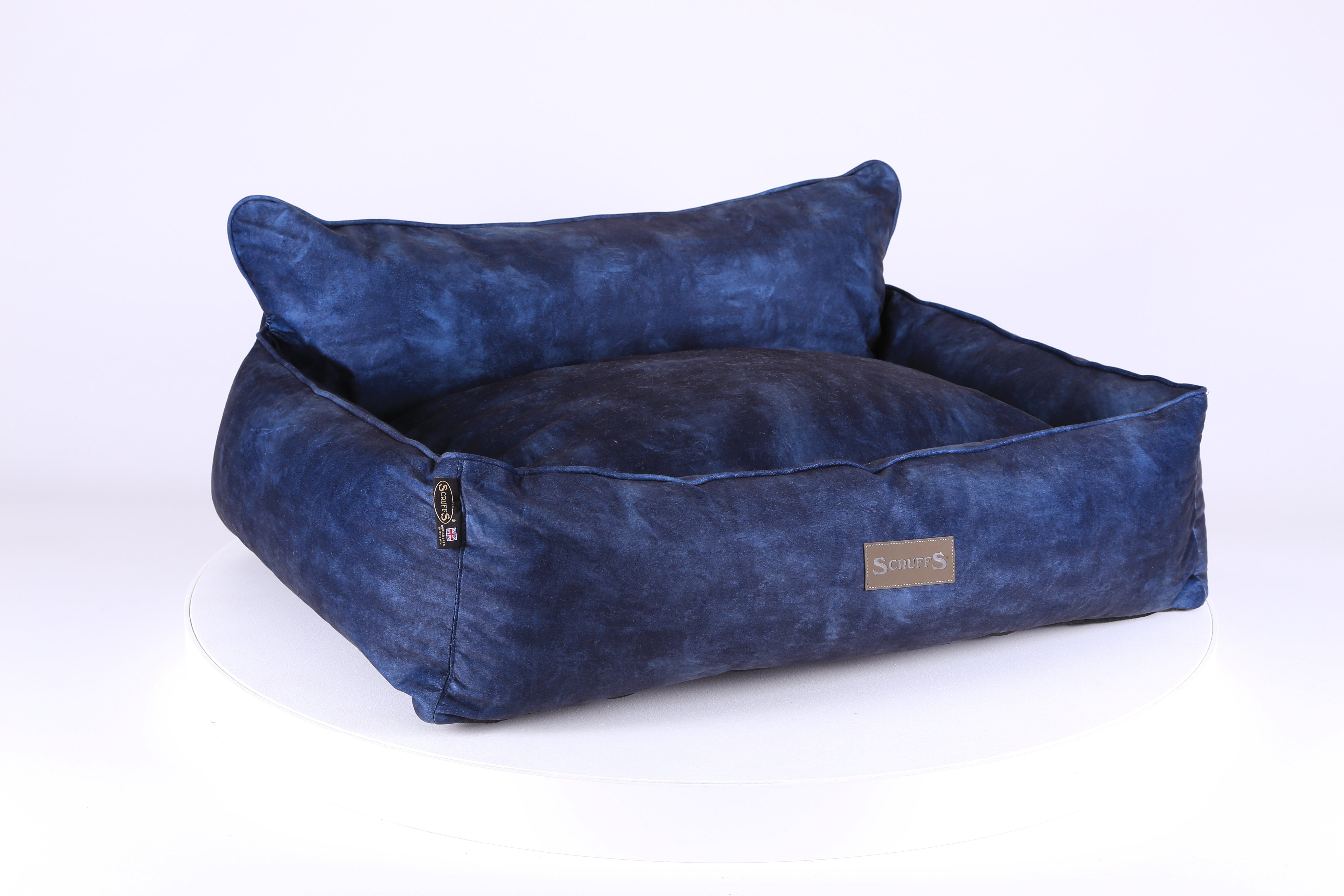 Kensington Box Bed - Navy Dog Bed Scruffs® 