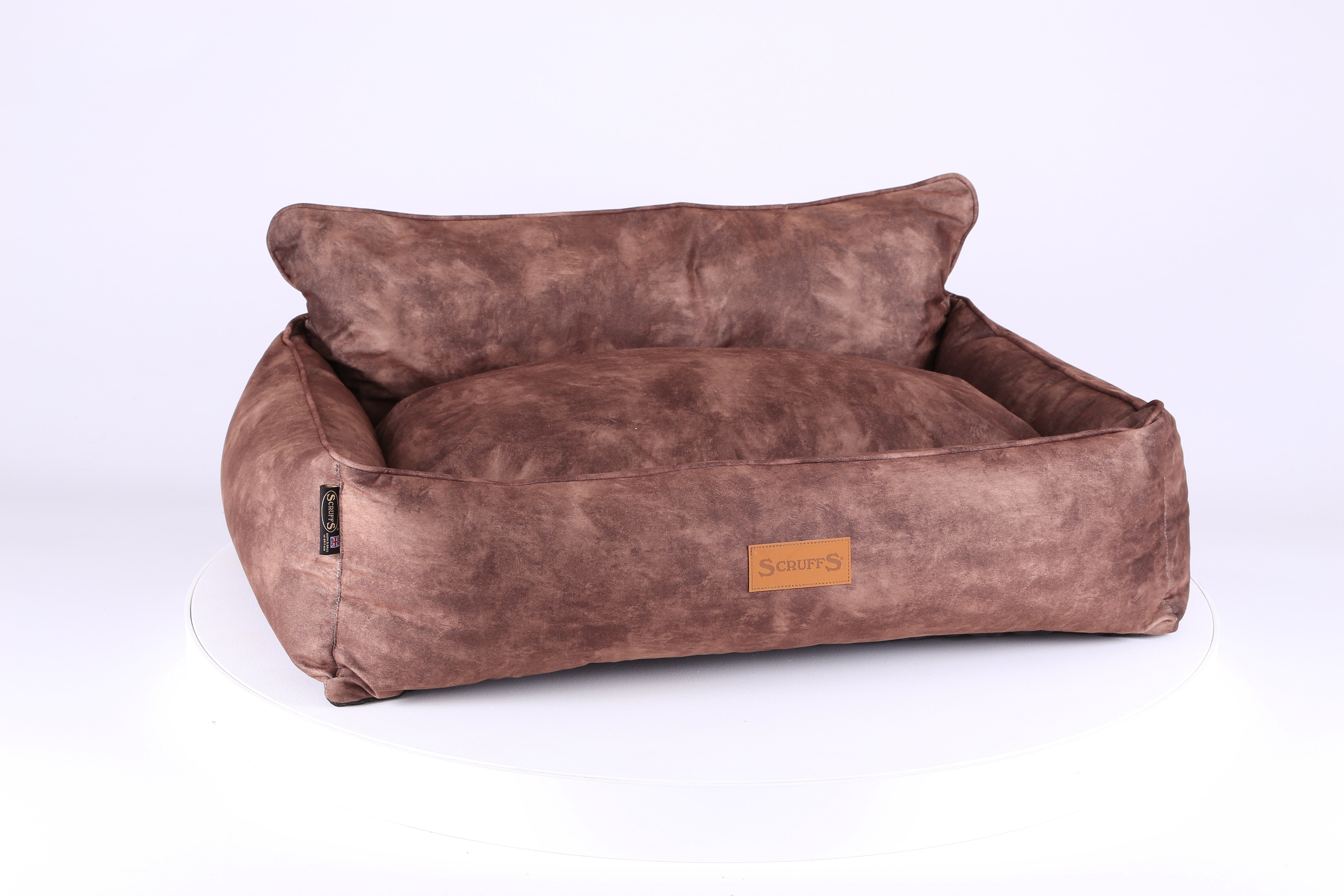 Kensington Box Bed - Chocolate Dog Bed Scruffs® 