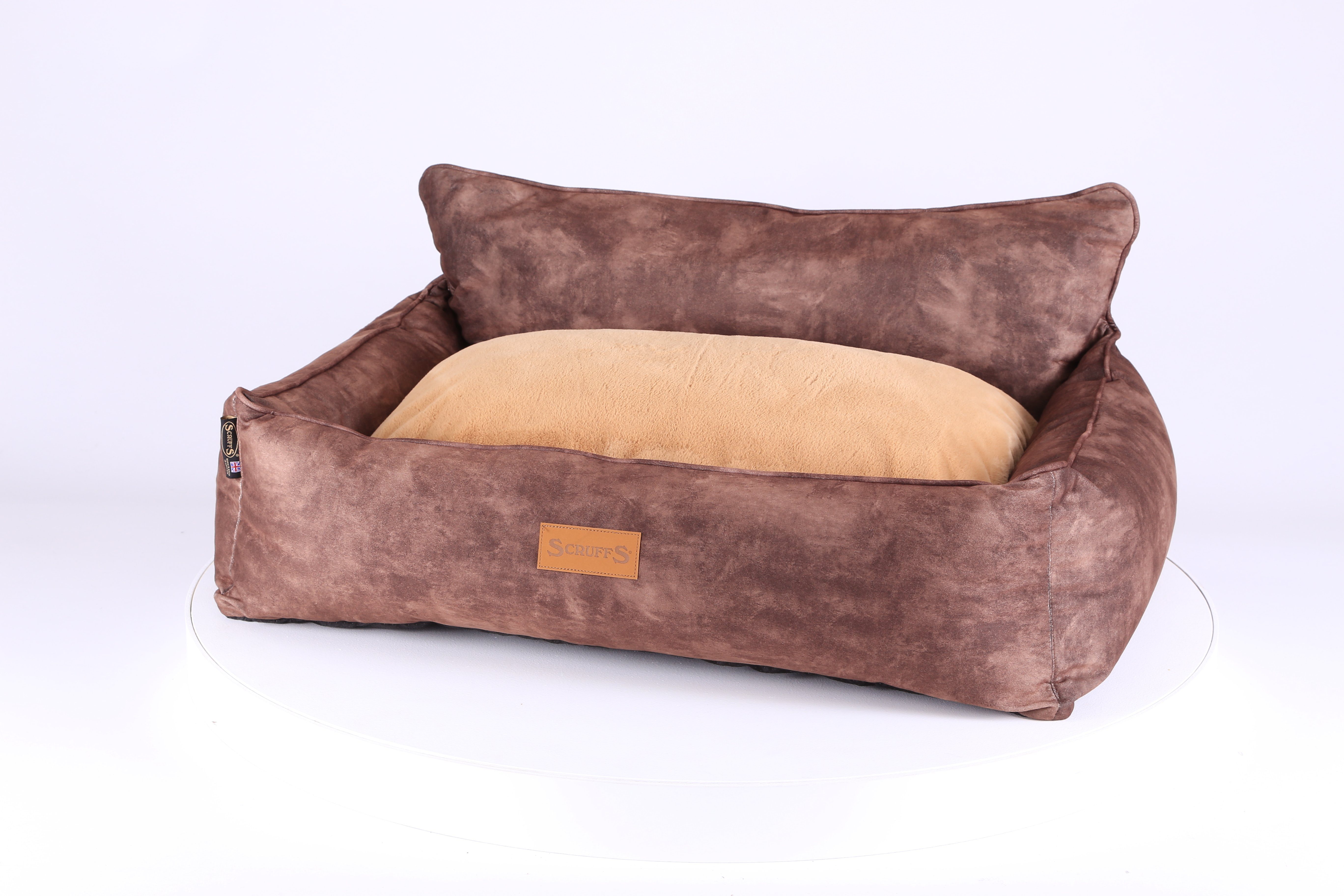 Kensington Box Bed - Chocolate Dog Bed Scruffs® 