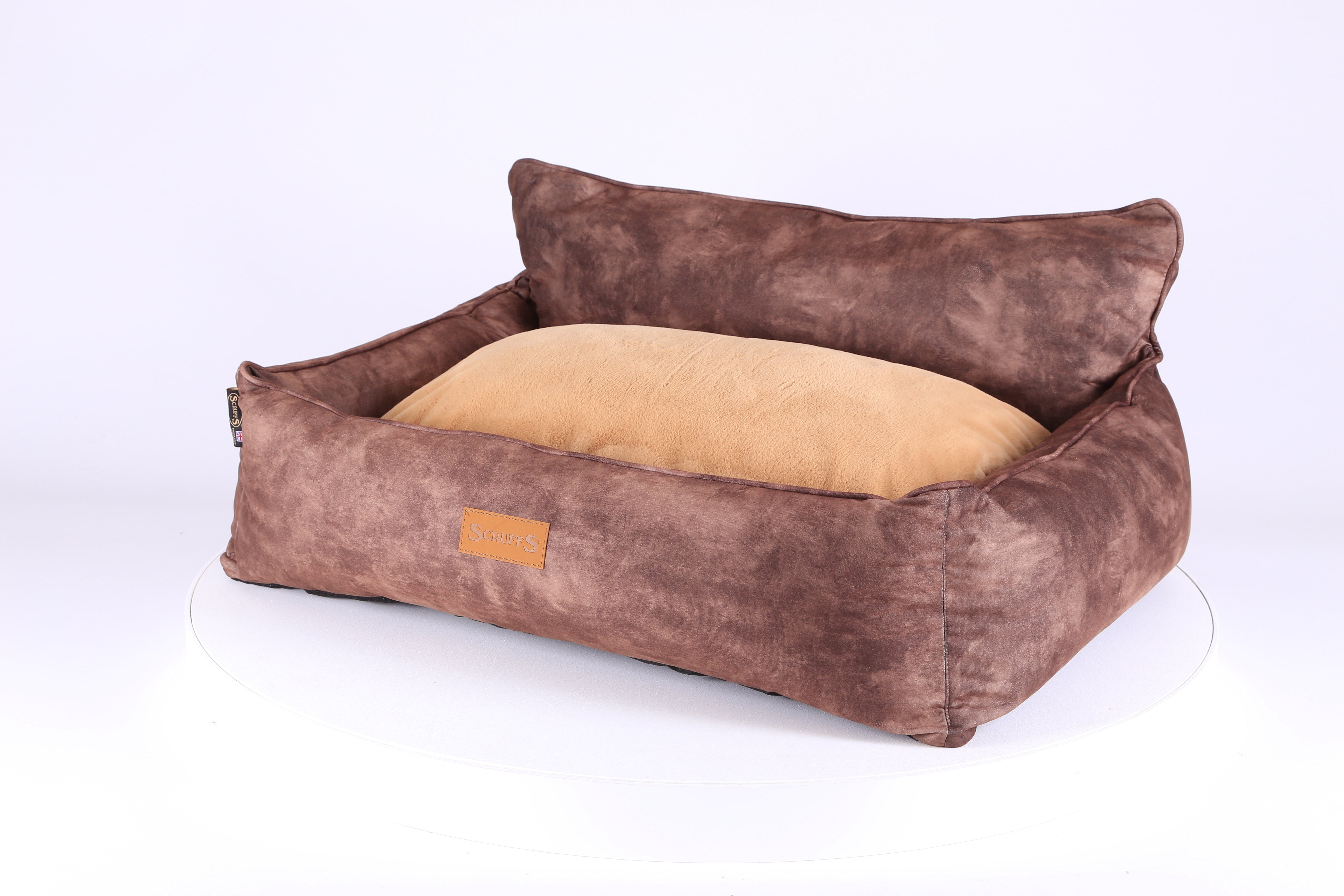Kensington Box Bed - Chocolate Dog Bed Scruffs® 