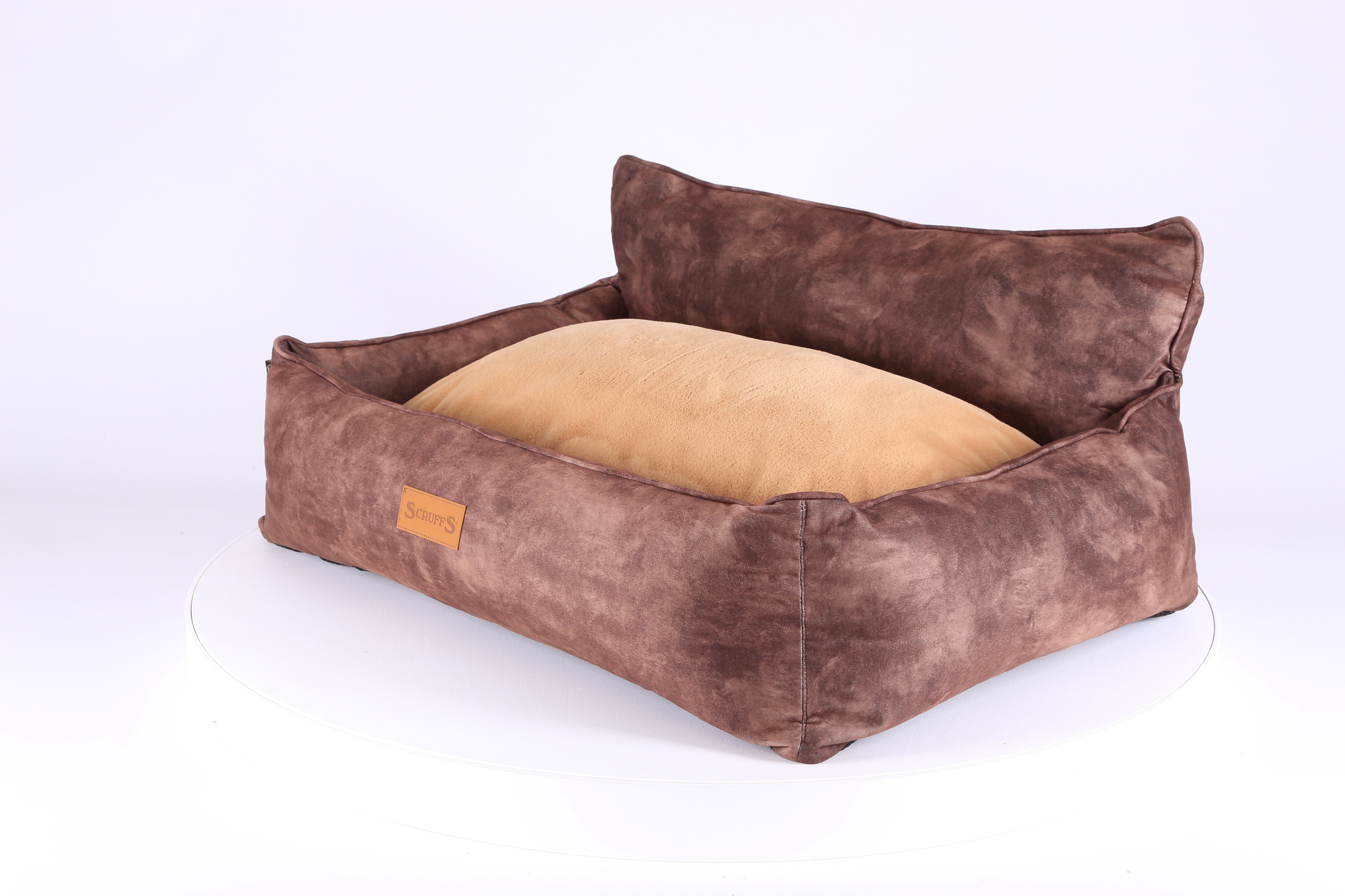 Kensington Box Bed - Chocolate Dog Bed Scruffs® 