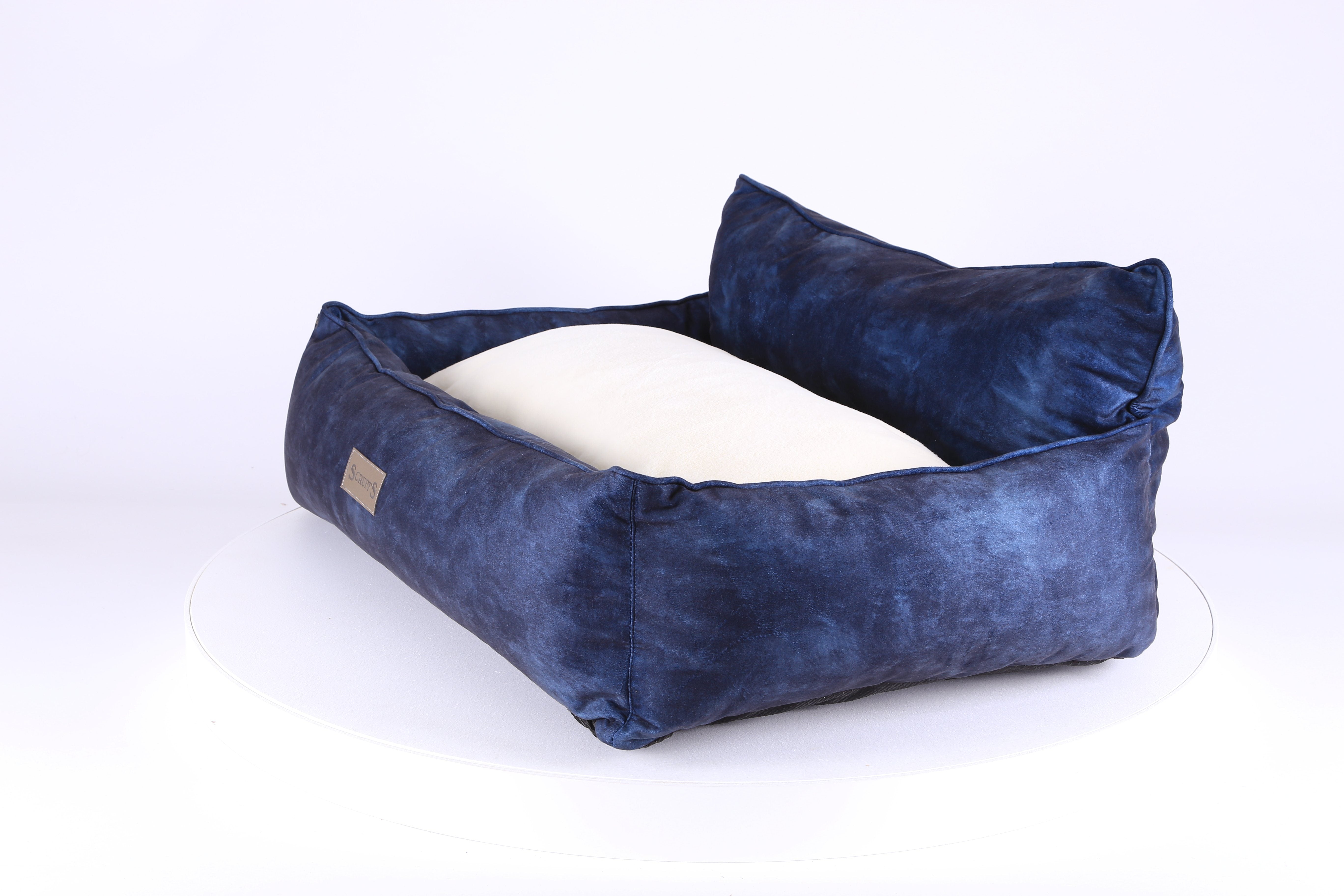 Kensington Box Bed - Navy Dog Bed Scruffs® 