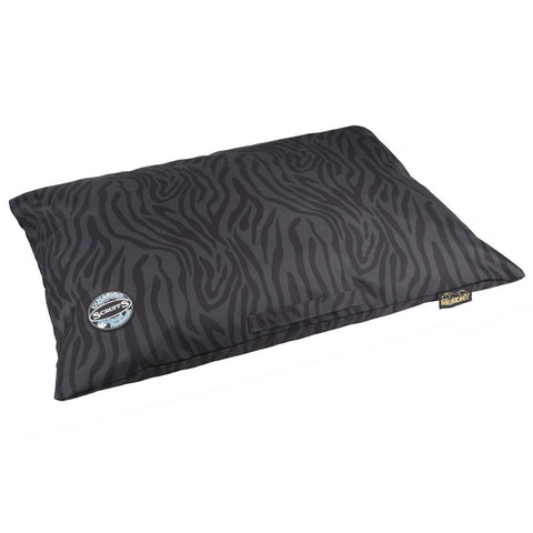 Expedition Memory Pillow Bed - Black & Grey Stripe Dog Bed Scruffs® 