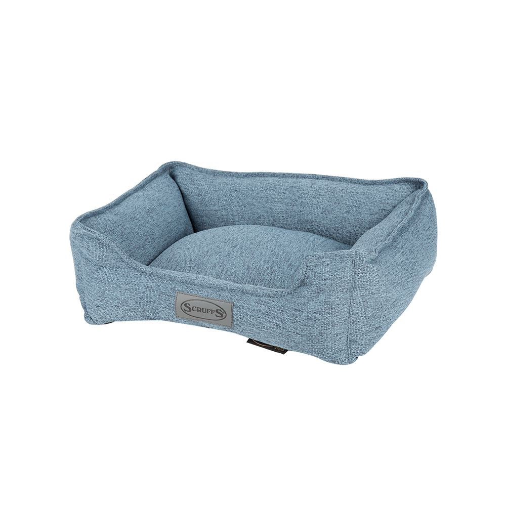Manhattan Box Bed - Denim Blue Dog Bed Scruffs® Small (50 x 40cm / 19.5" x 16") 