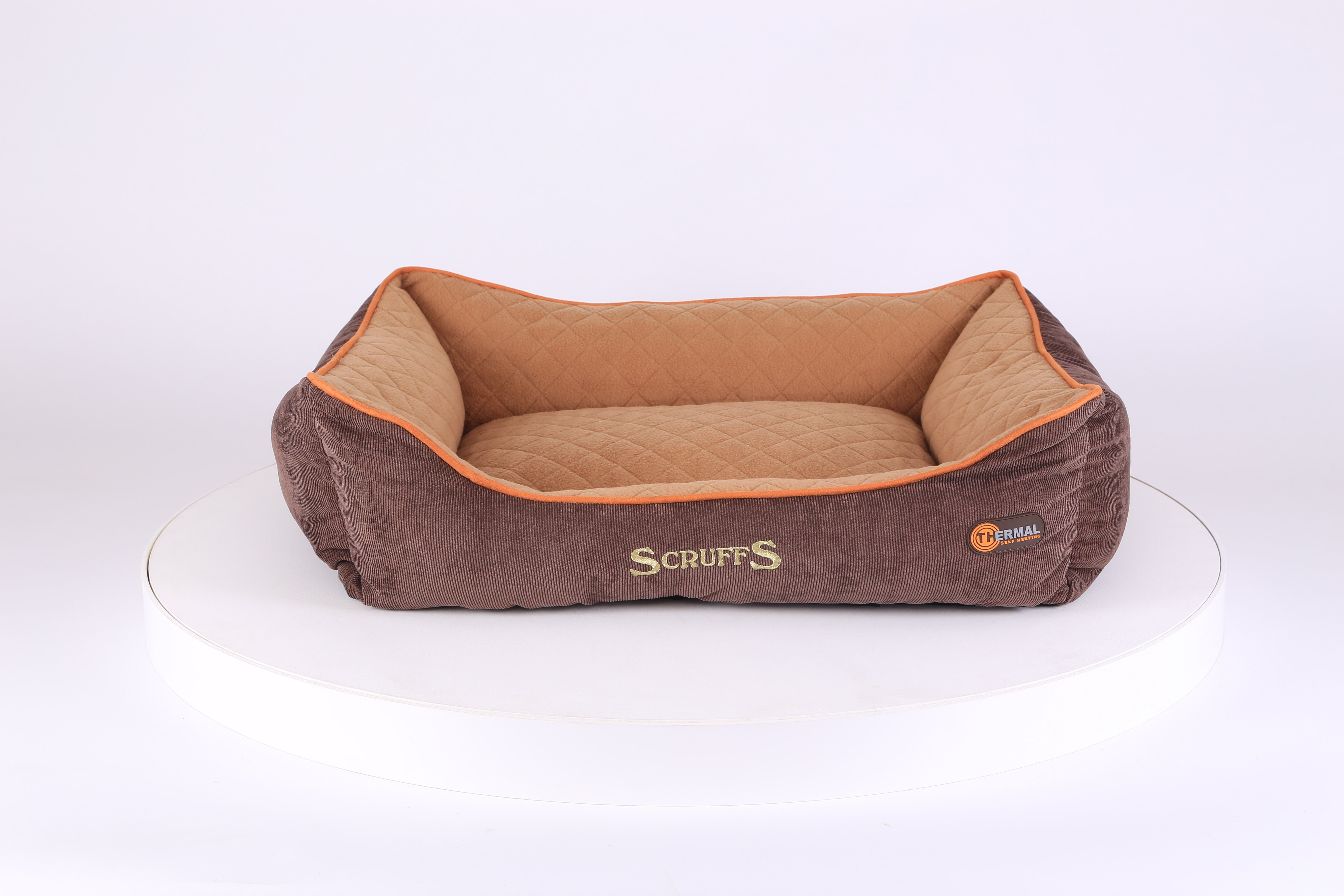 Thermal Box Bed - Brown & Tan Dog Bed Scruffs® 