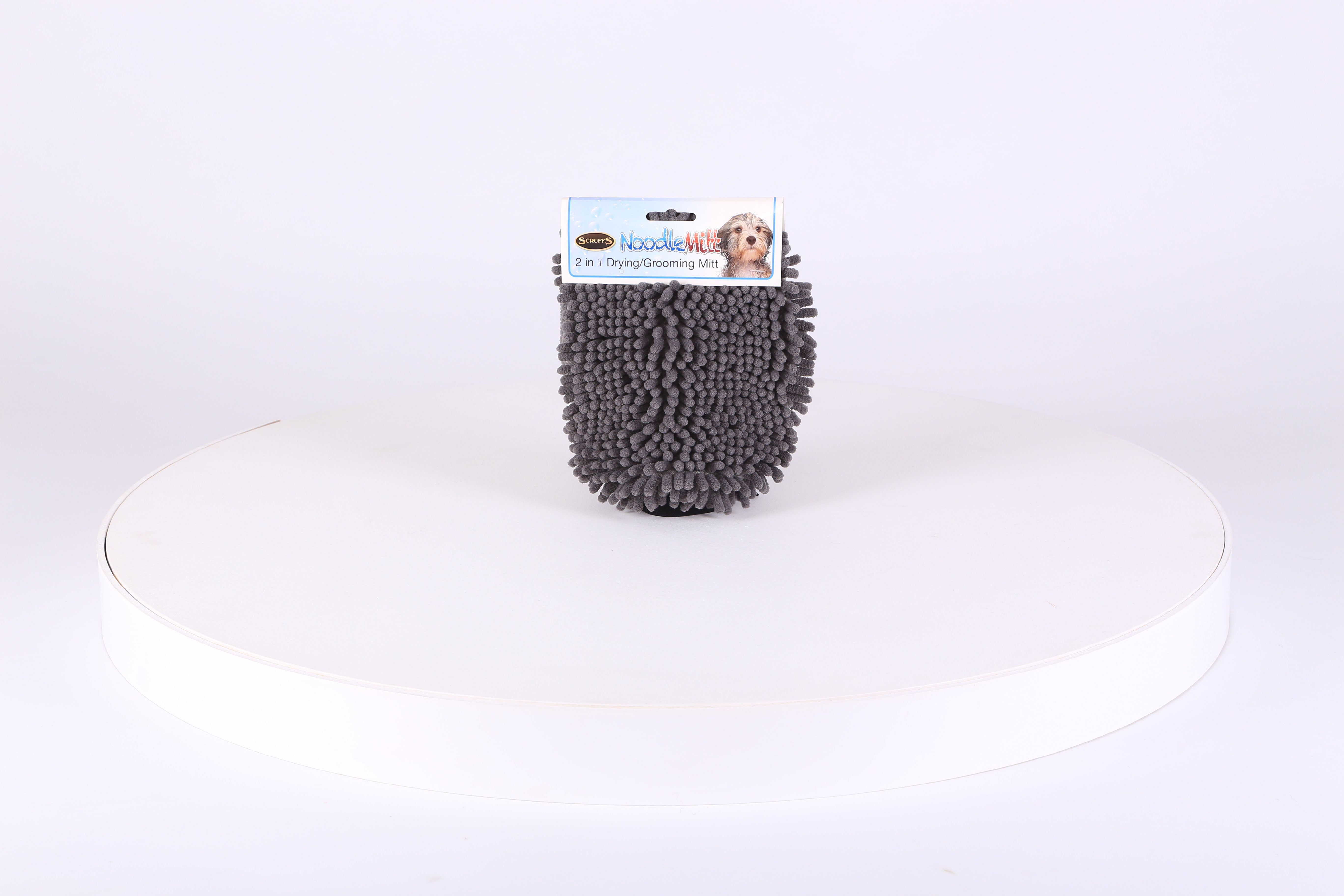 Noodle Dry Mitt - Grey Dog Grooming Scruffs® 