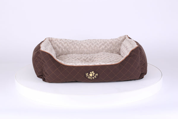 Wilton Box Dog Bed - Brown