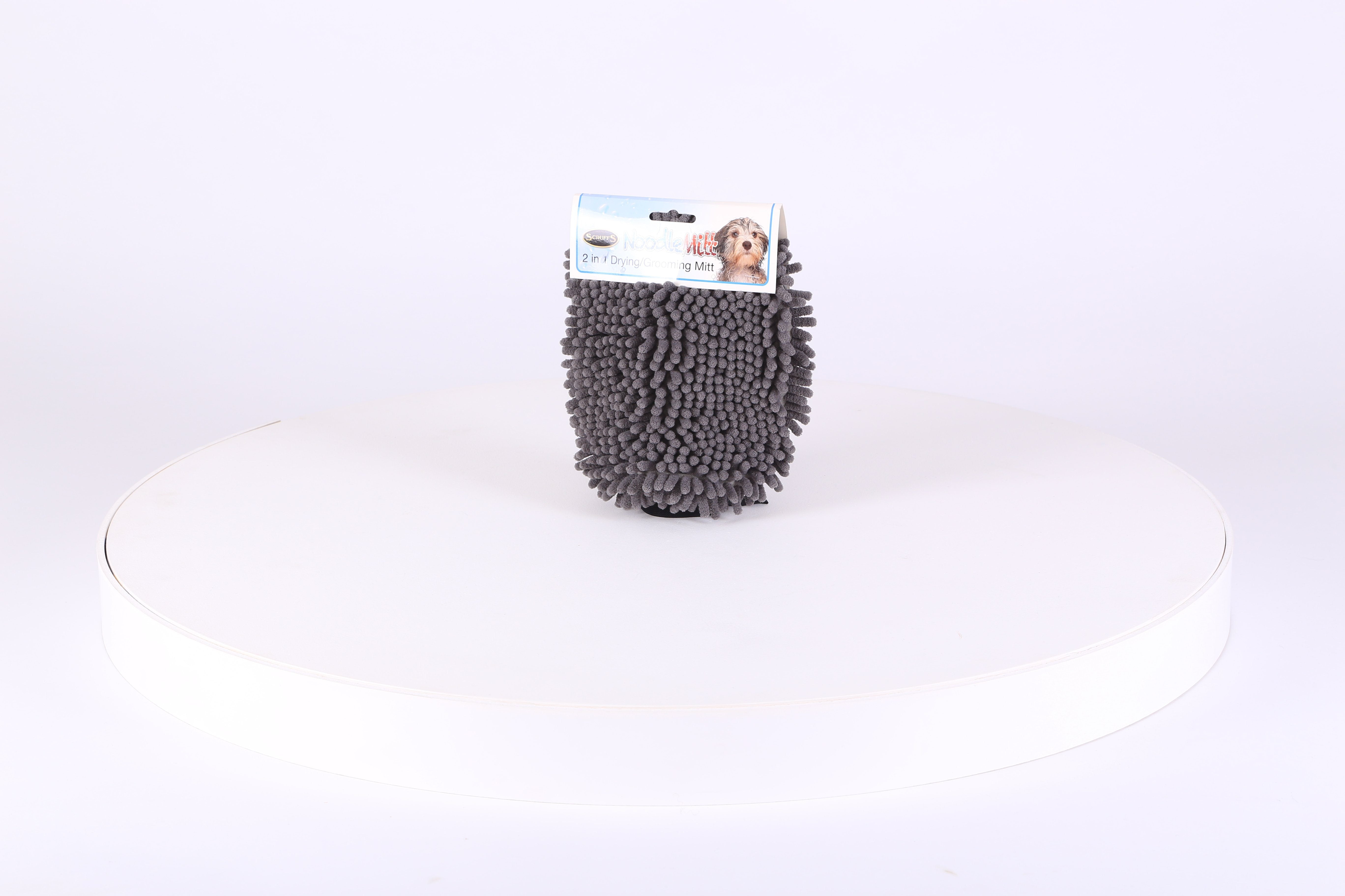 Noodle Dry Mitt - Grey Dog Grooming Scruffs® 