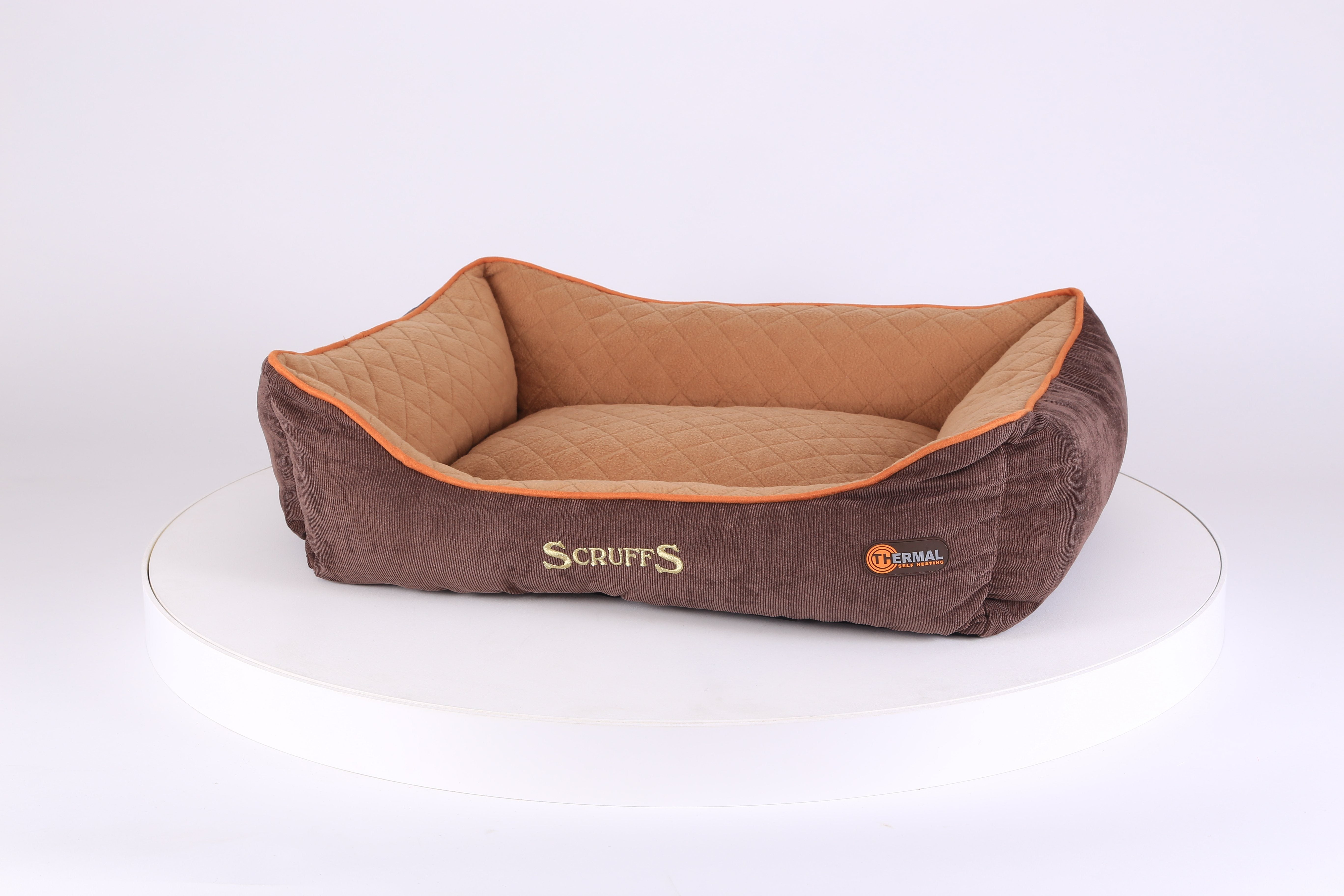 Thermal Box Bed - Brown & Tan Dog Bed Scruffs® 