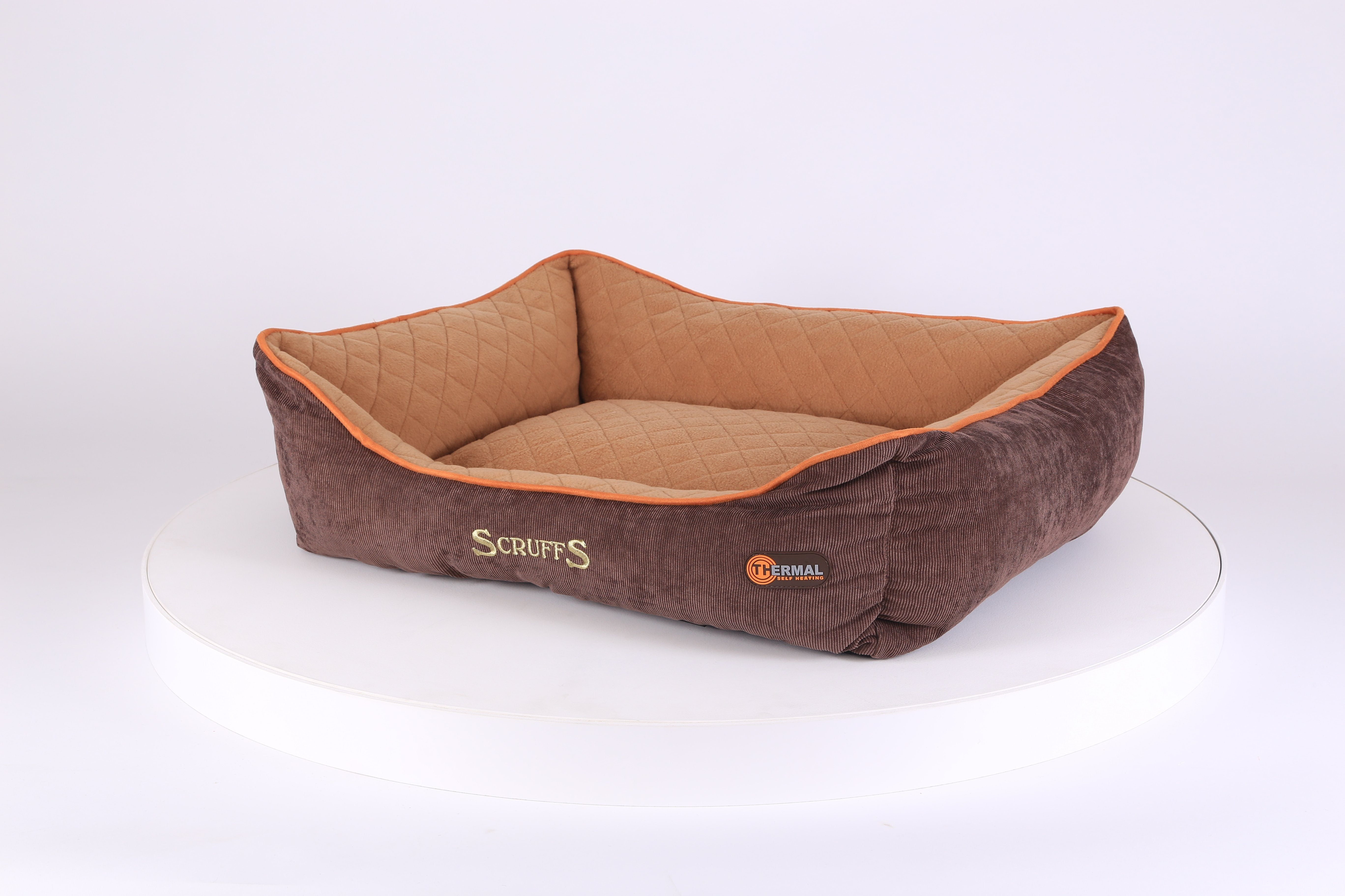 Thermal Box Bed - Brown & Tan Dog Bed Scruffs® 