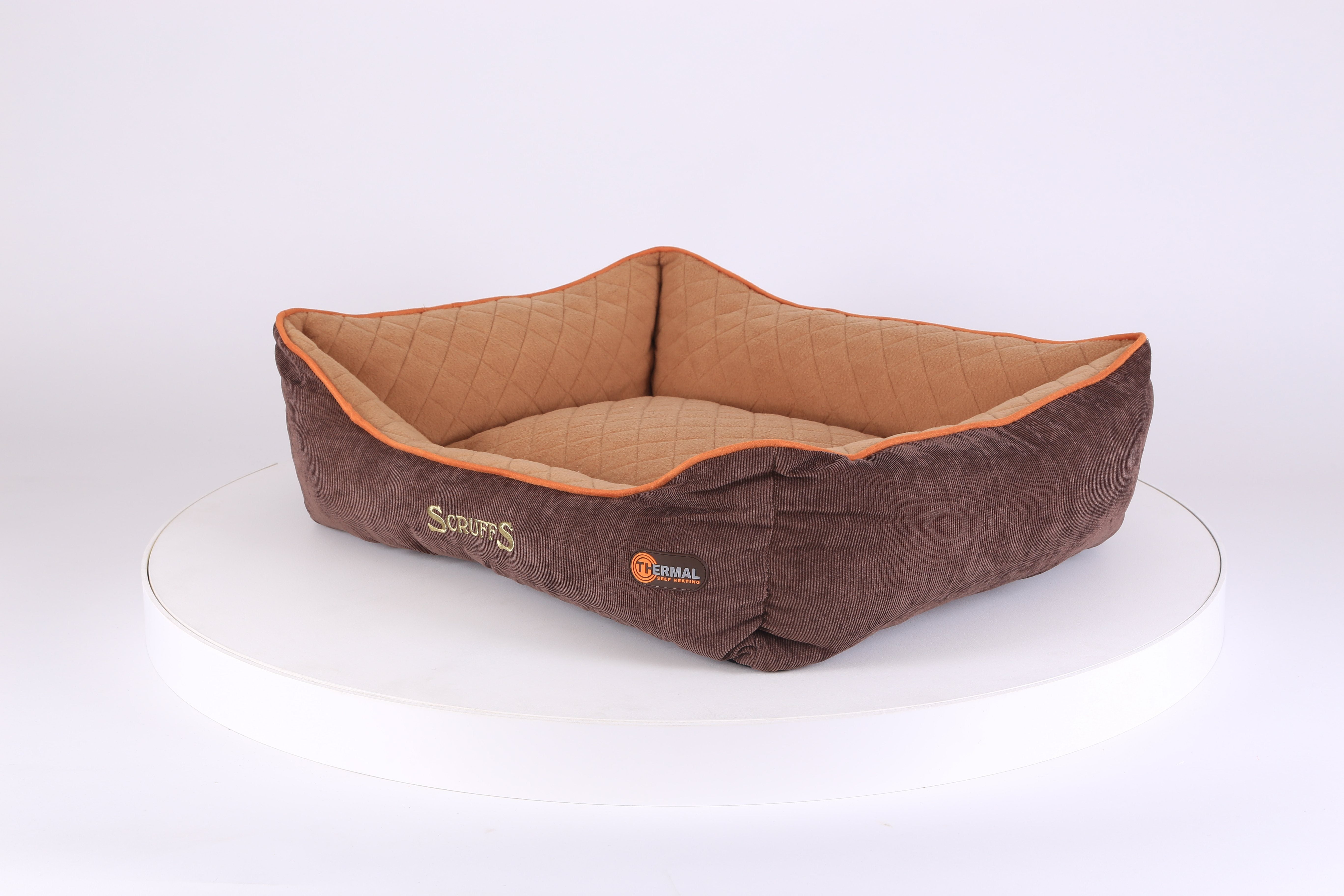 Thermal Box Bed - Brown & Tan Dog Bed Scruffs® 