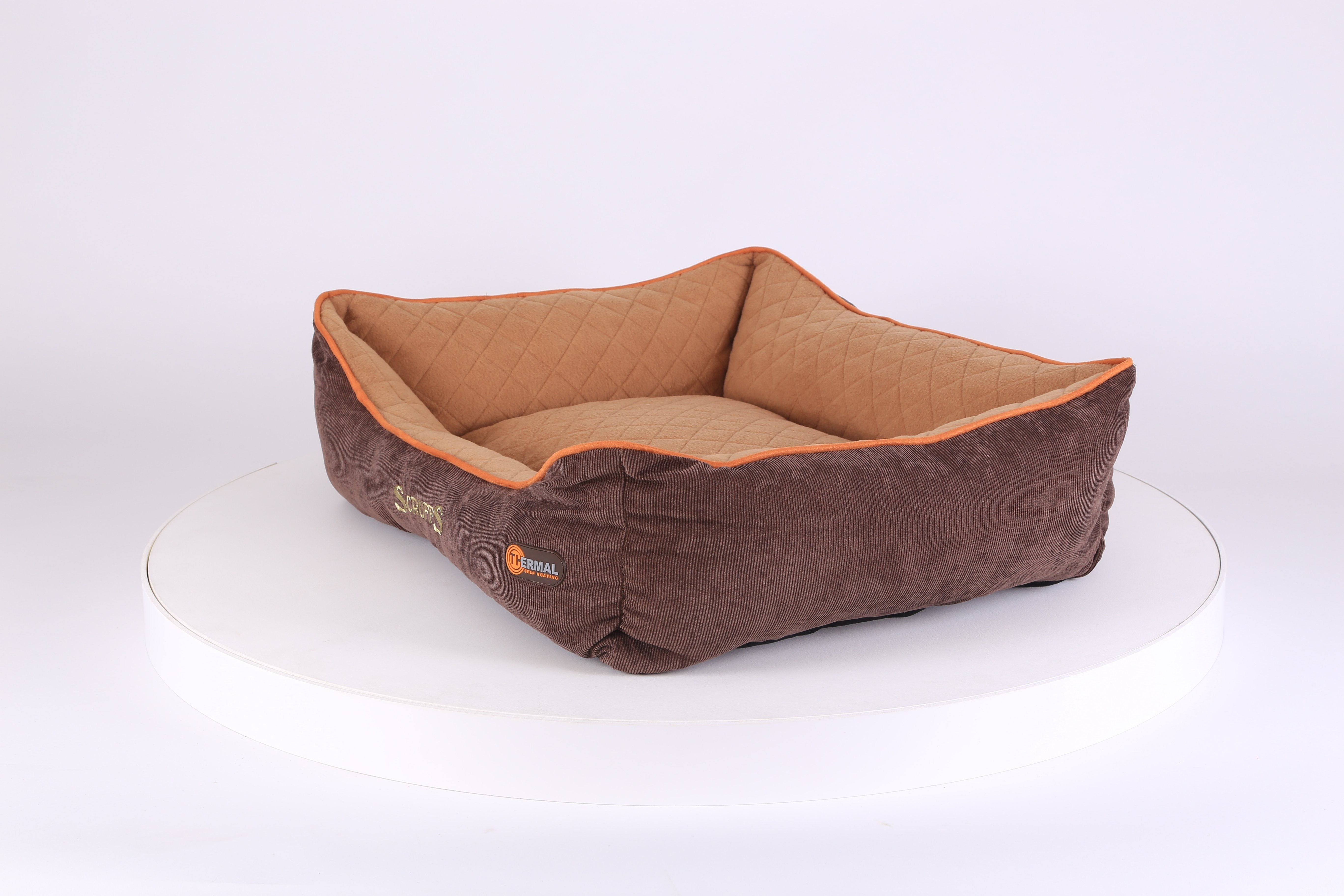 Thermal Box Bed - Brown & Tan Dog Bed Scruffs® 