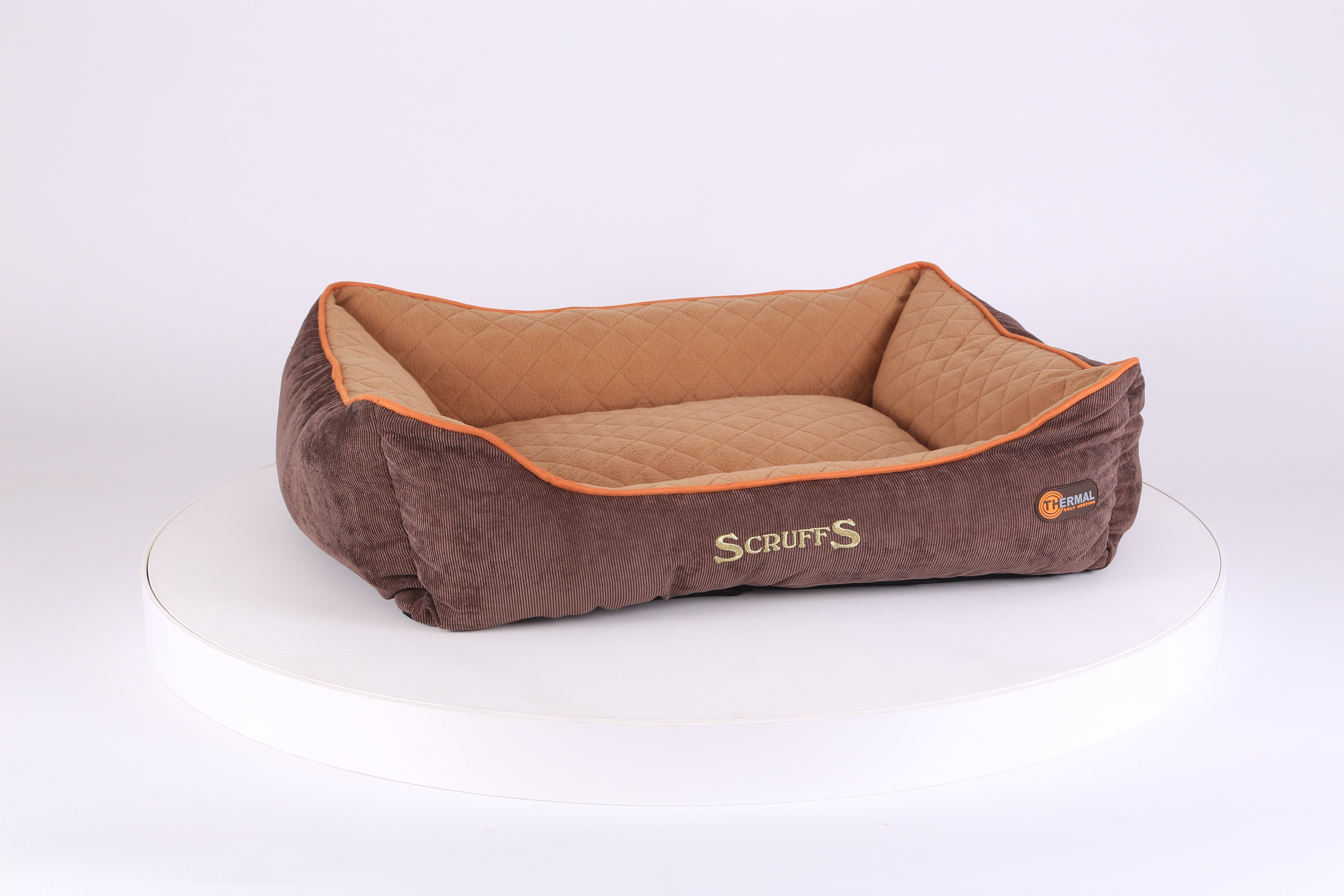 Thermal Box Bed - Brown & Tan Dog Bed Scruffs® 